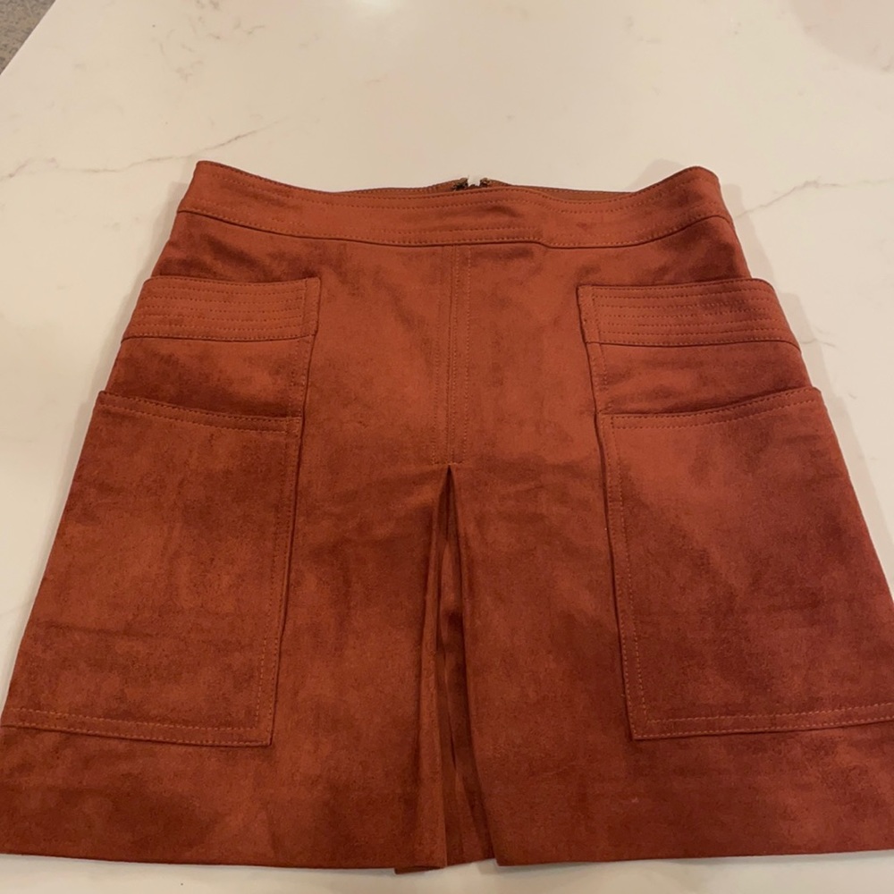 BCBG suede skirt